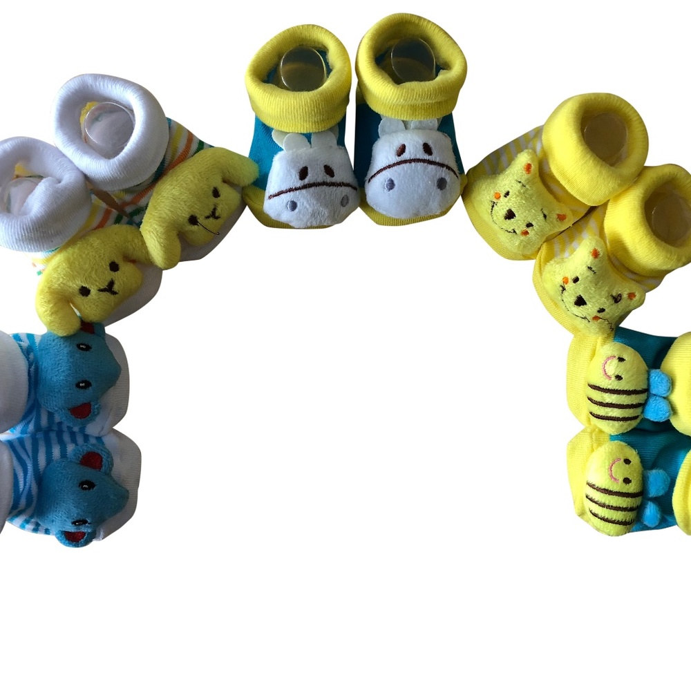 Set of 5 pairs of Baby Non Slip Socks - Unisex